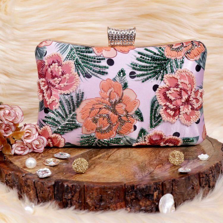 HIGHLIGHTED PRINT EMBROIDERED PURSES