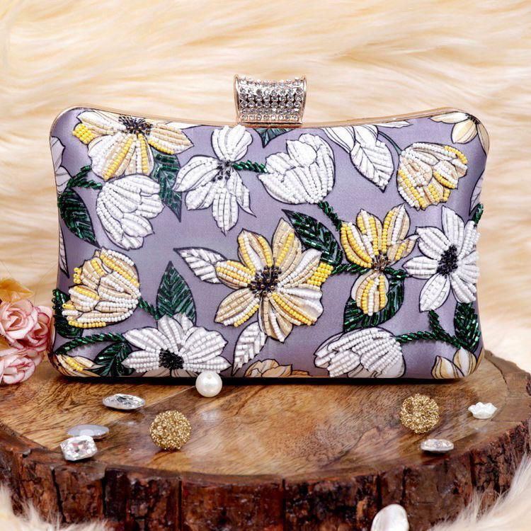 HIGHLIGHTED PRINT EMBROIDERED PURSES