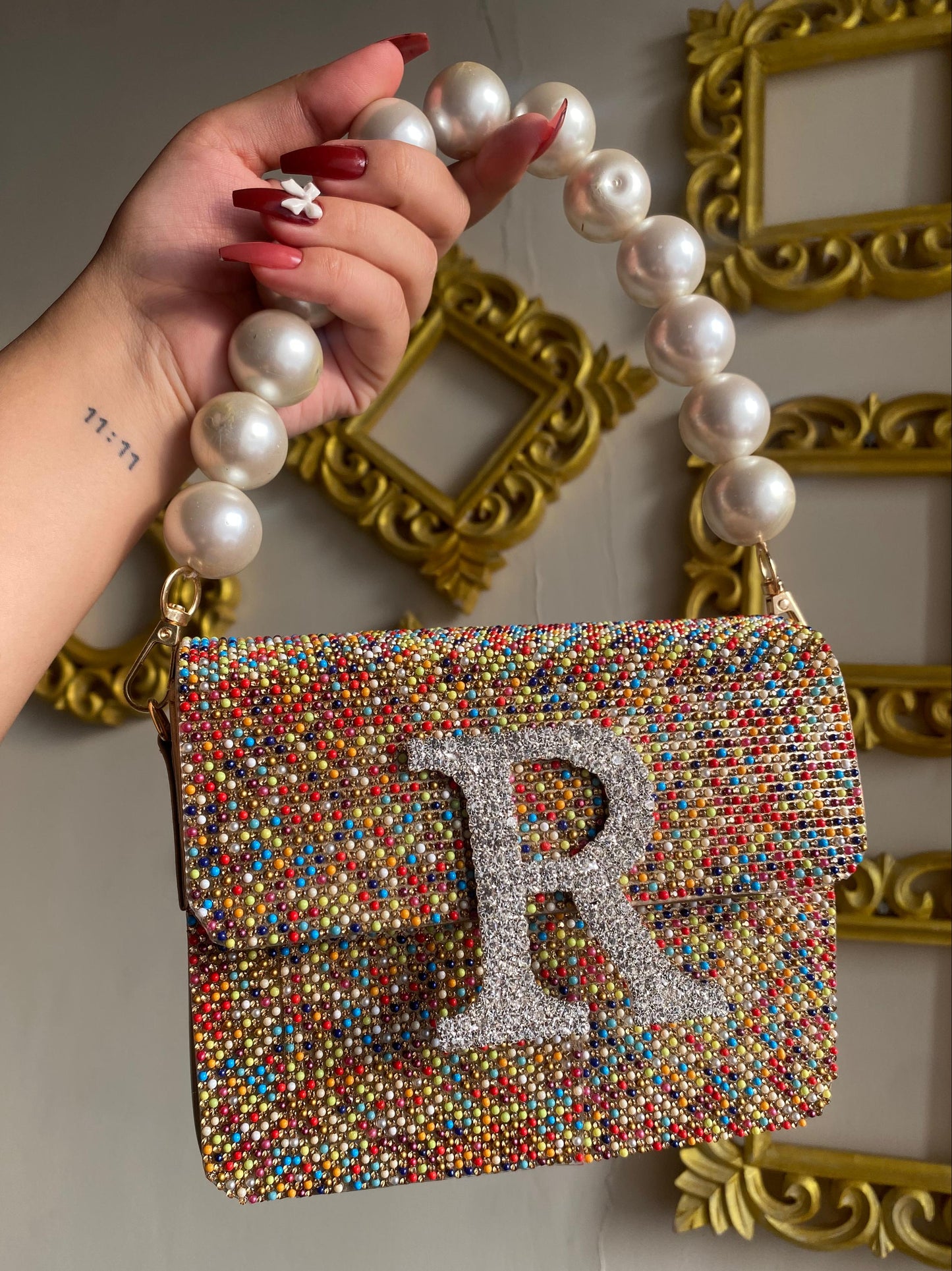 RAINBOW INITIAL FLAP BAG