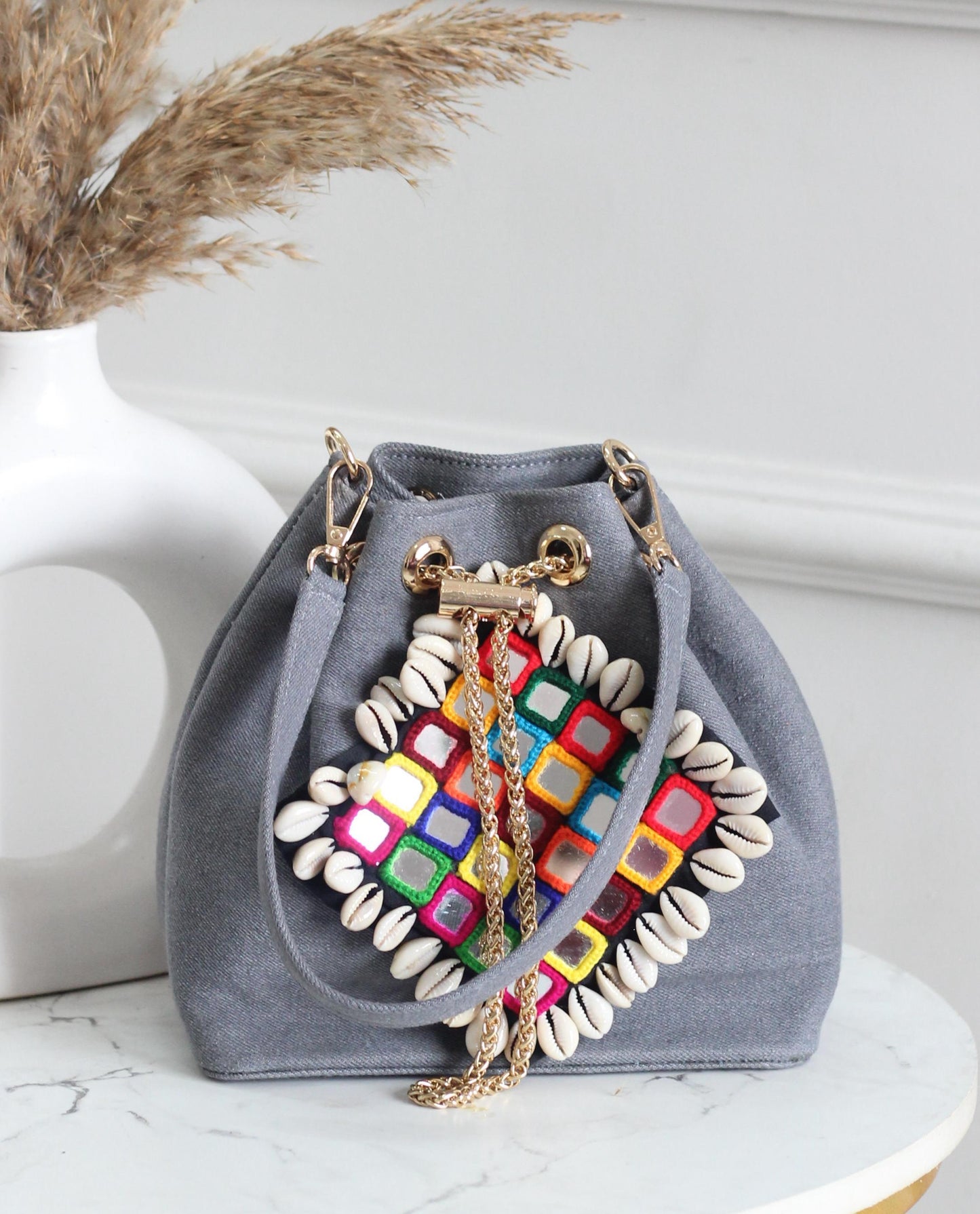 DENIM BUCKET BAGS-NAVRATRI SPECIAL