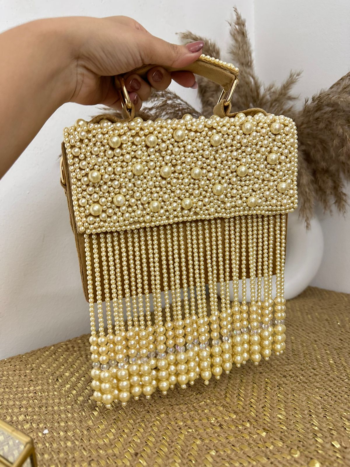 PEARL TASSEL FLAP BAGS