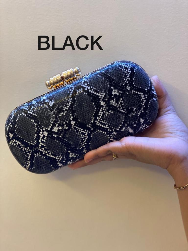 SNAKE PRINT CAPSULE PURSE