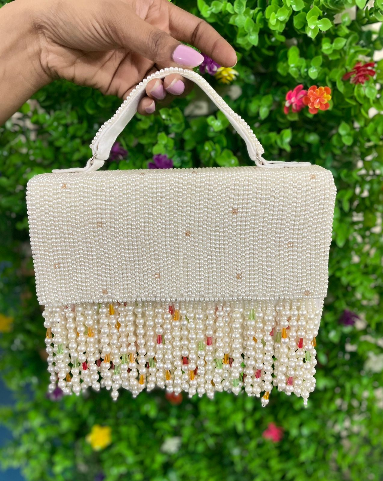 PEARL DANGLER FLAP BAG