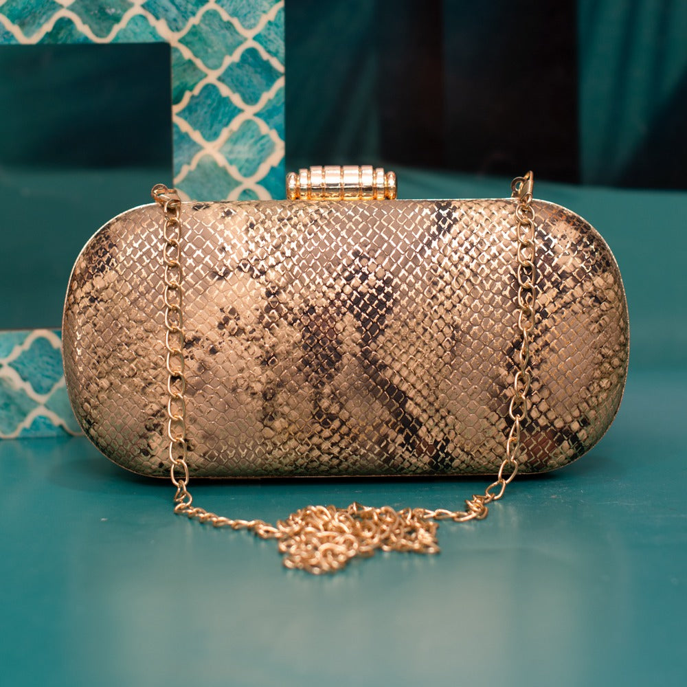 SNAKE PRINT CAPSULE PURSE