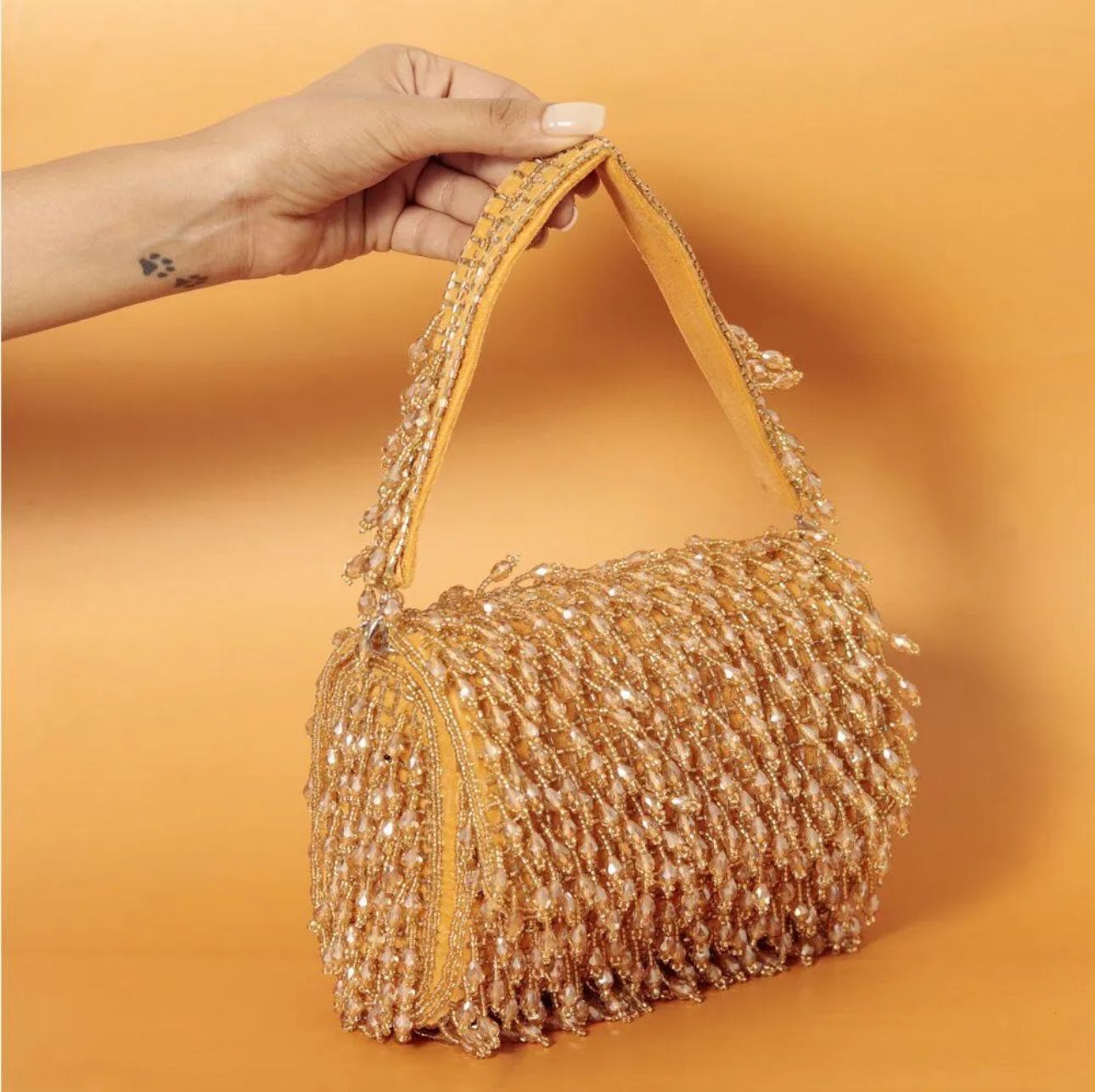 CRYSTAL HANGING FLAP BAG