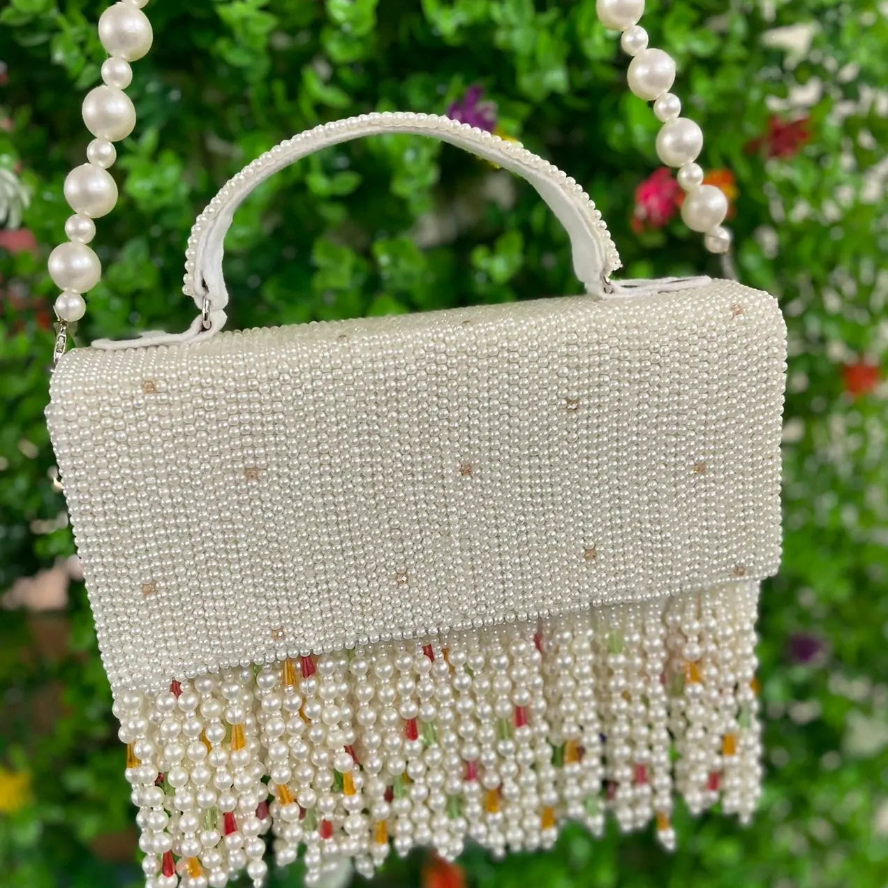 PEARL DANGLER FLAP BAG