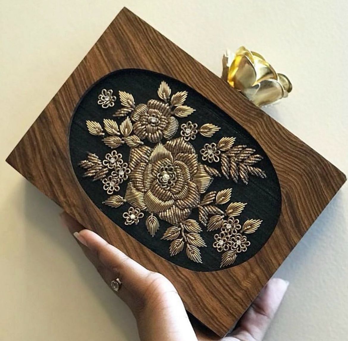 FLORAL WOODEN PURSES