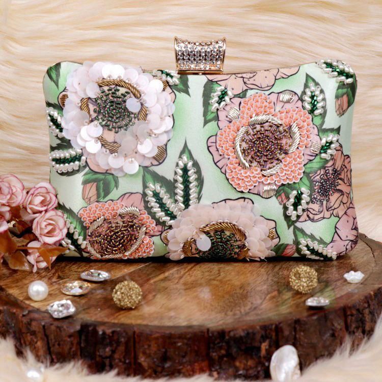 HIGHLIGHTED PRINT EMBROIDERED PURSES