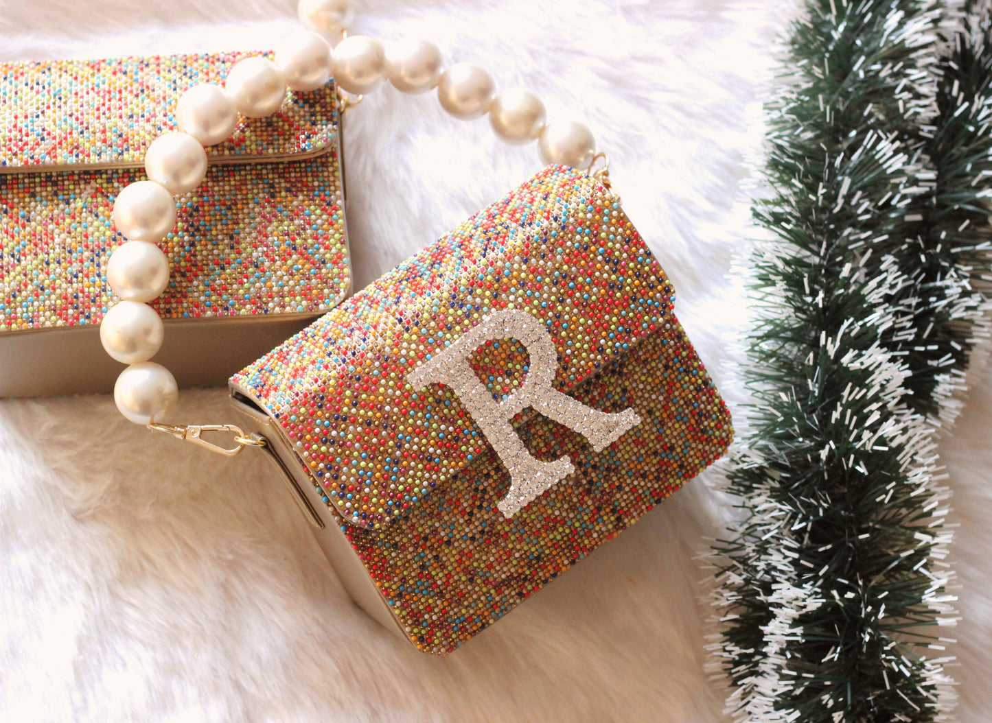 RAINBOW INITIAL FLAP BAG