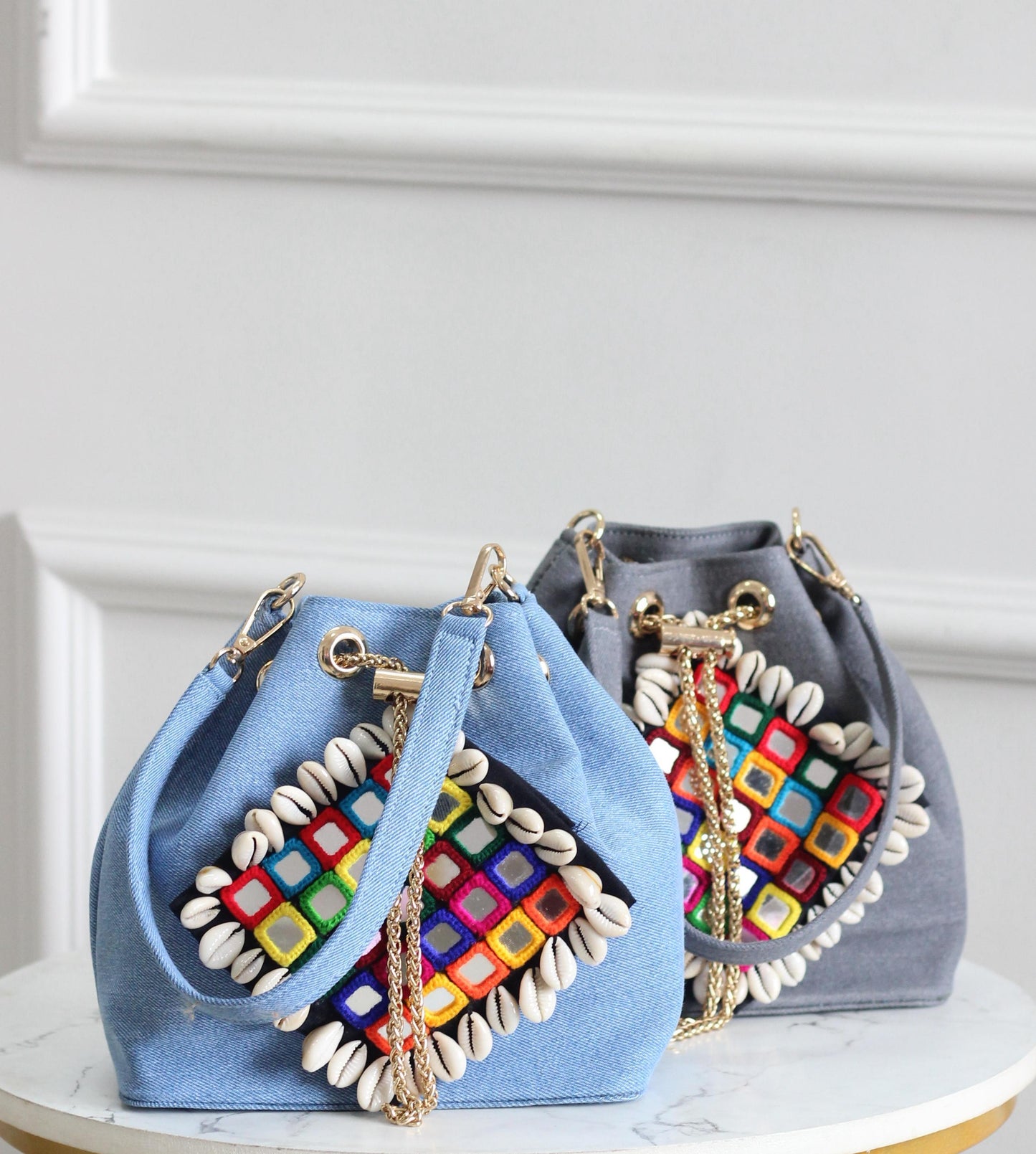 DENIM BUCKET BAGS-NAVRATRI SPECIAL
