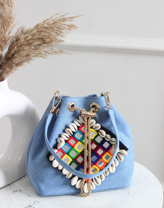 DENIM BUCKET BAGS-NAVRATRI SPECIAL
