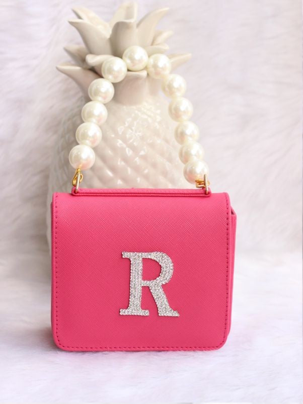 PETITE FUCHSIA INITIAL BAG