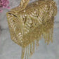 GOLDEN FRINGES FLAP BAG