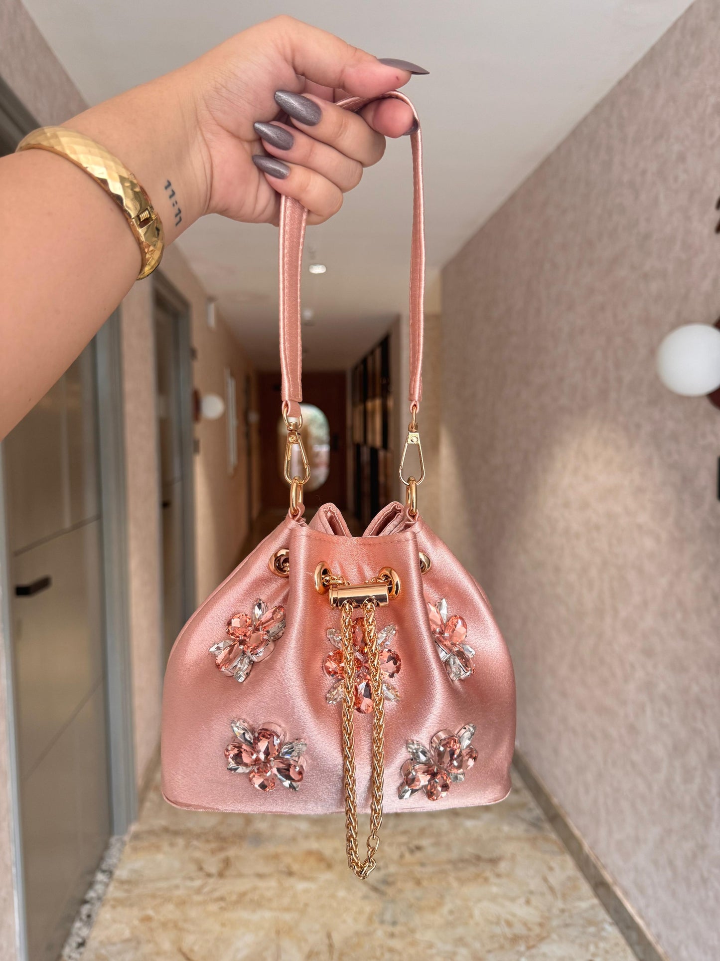 CRYSTAL BLOOM BUCKET BAGS