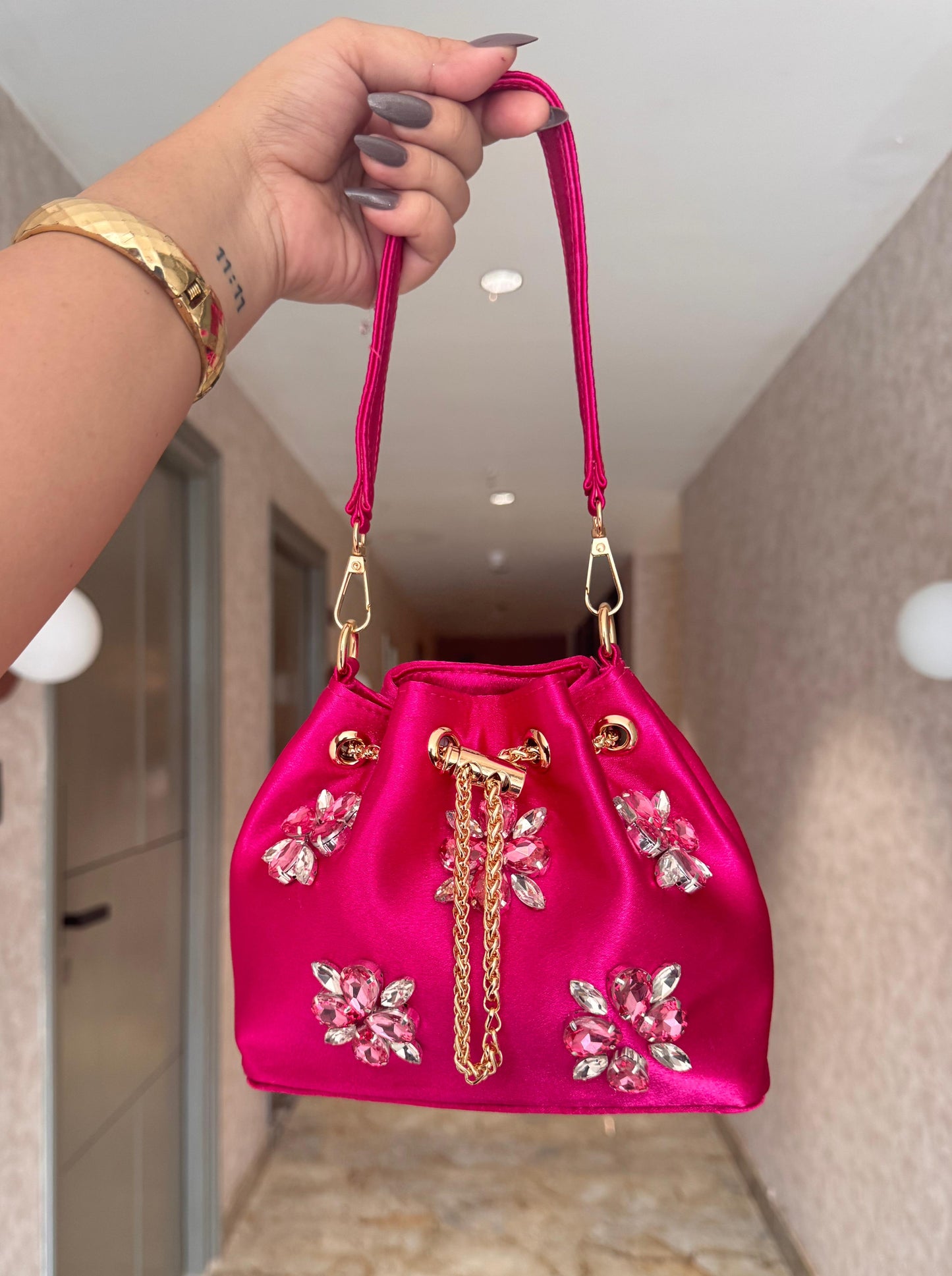 CRYSTAL BLOOM BUCKET BAGS