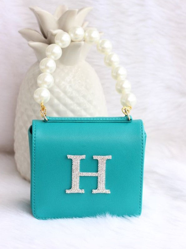 PACIFIC BLUE INITIAL BAG