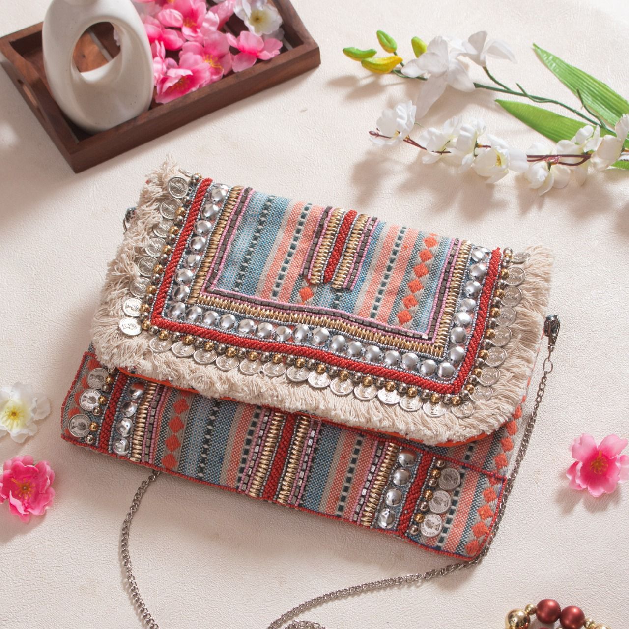 STRIPPED BOHO BAG