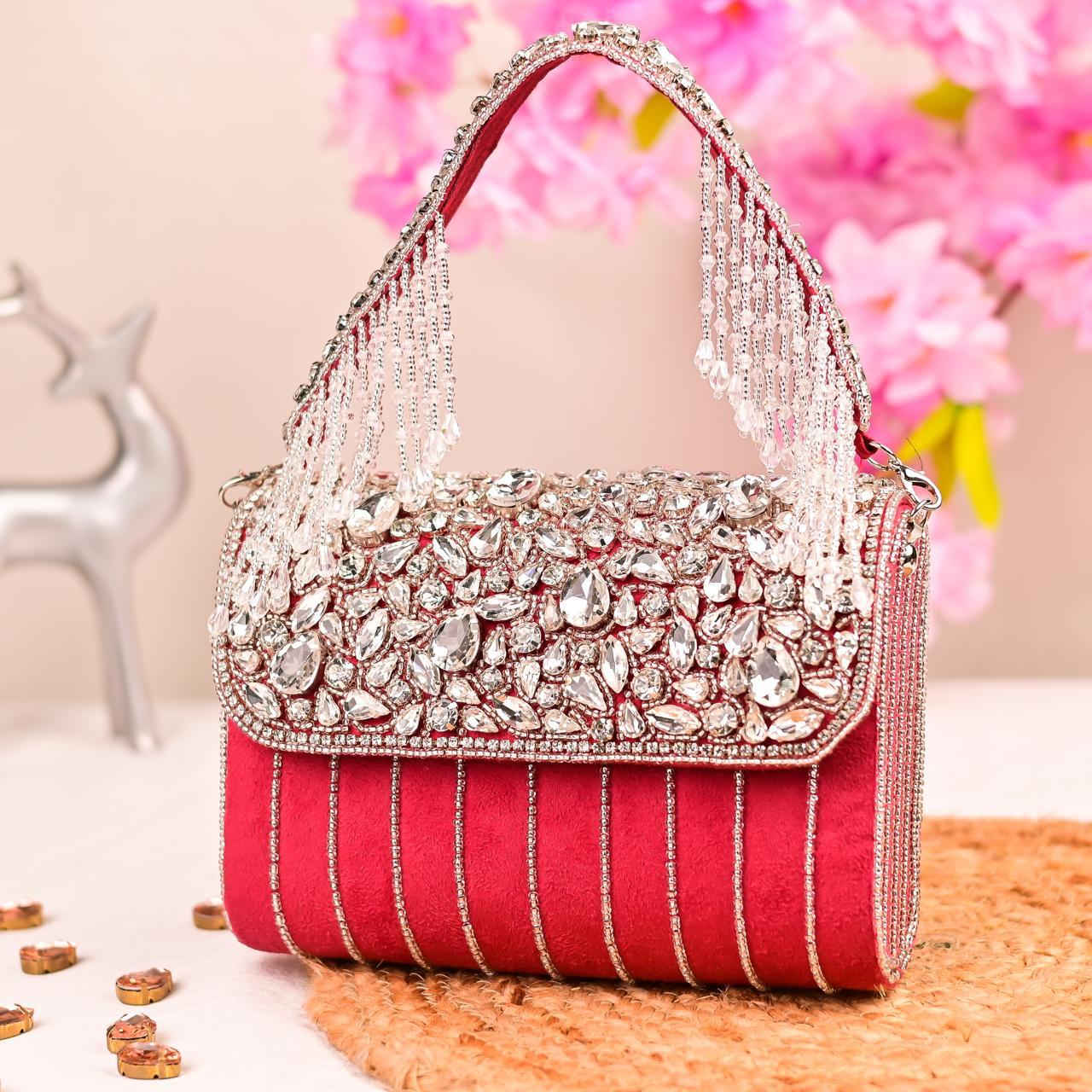 STONE EMBELLISHED FLAP BAGS